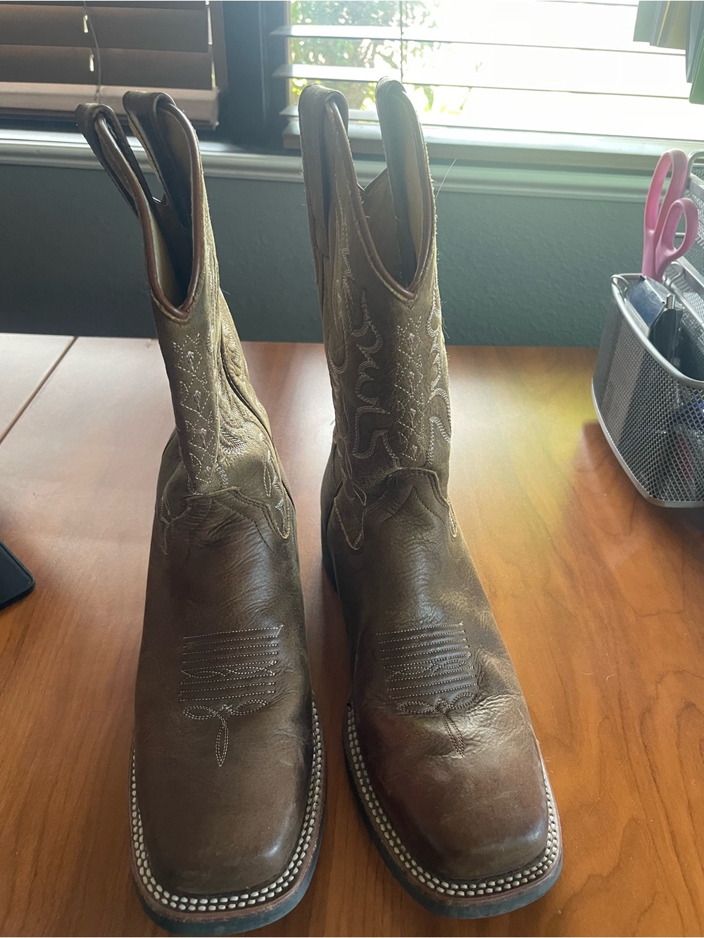 Shyanne Tan Brown Western Embroidered Heeled Boots